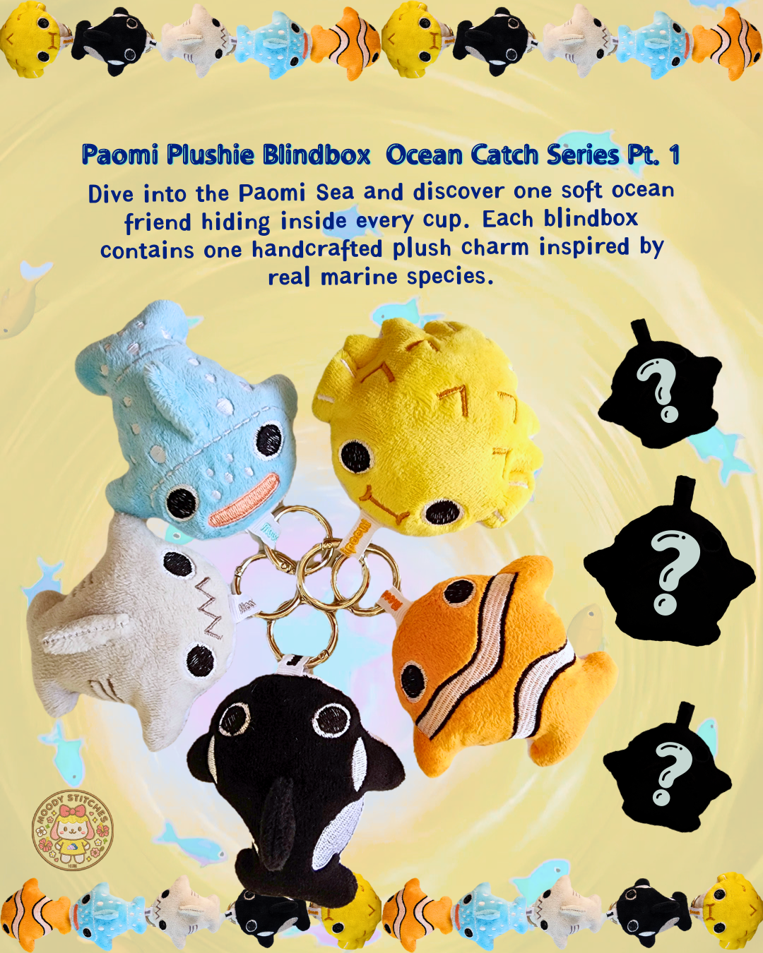 Paomi Plushie Blindbox: Ocean Catch Series 1